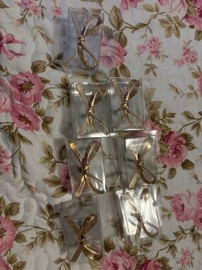 Gold Bow Drawer pull- Set of 7